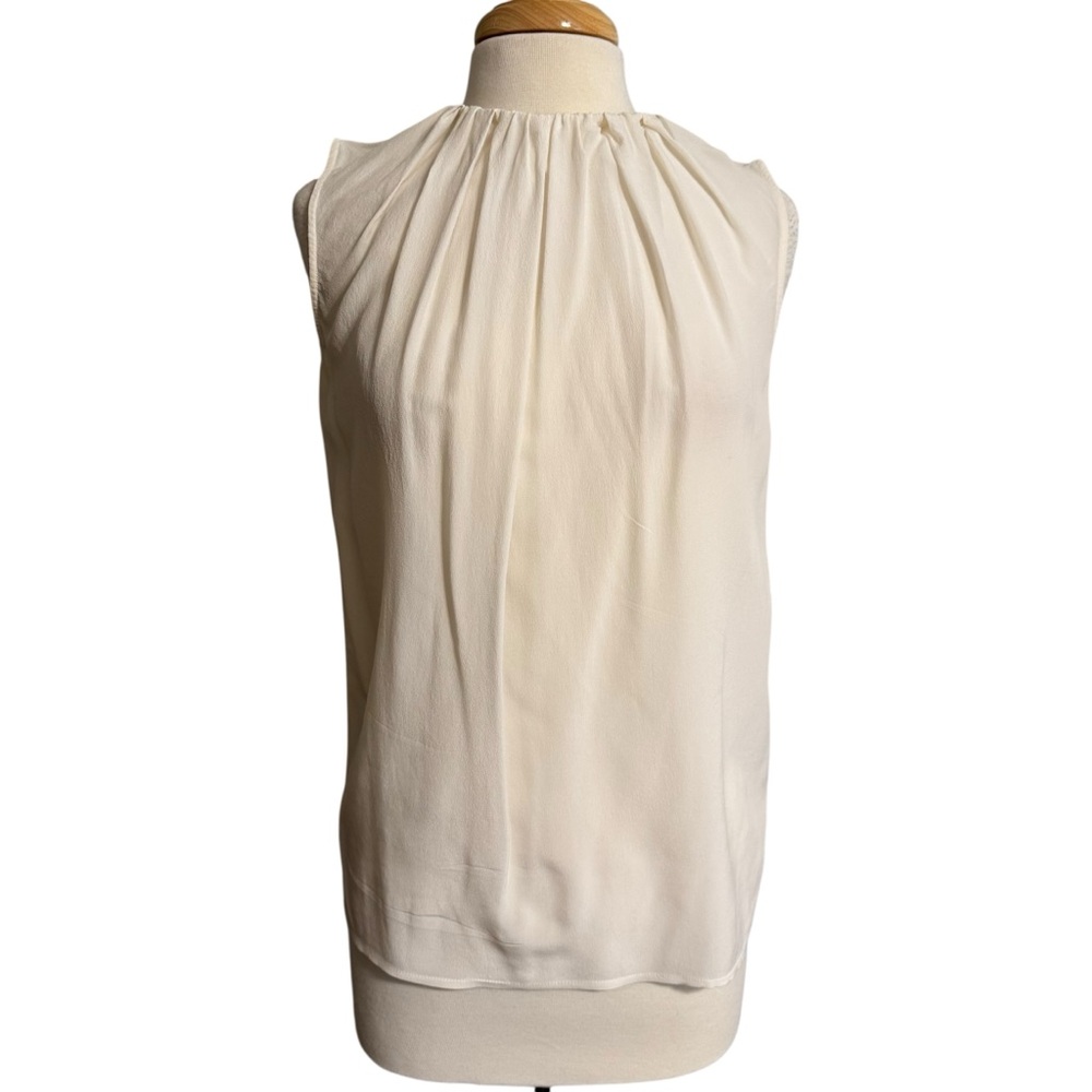 Joe Fresh Ivory Gathered Neck Sleeveless Blouse size XS